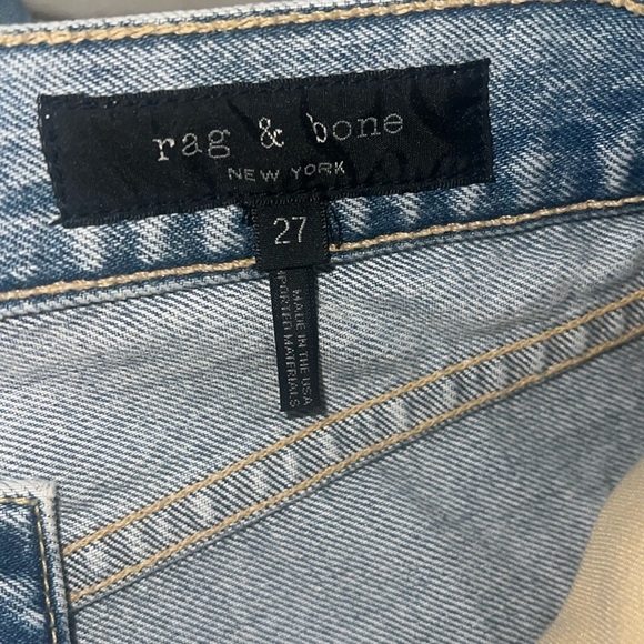 Rag & Bone MDson W Hole High Rise Ankle raw hem  size 27 New - Picture 6 of 6